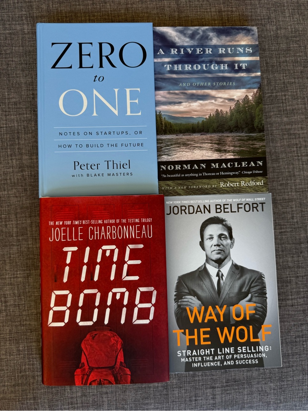 Zero to One by Peter Thiel - Light Blue Hardcover + 3 Bonus Books